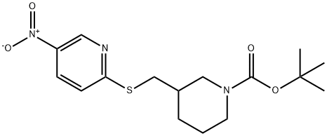 3-(5-Nitro-pyridin-2-ylsulfanylMeth
yl)-piperidine-1-carboxylic acid te
rt-butyl ester|3-(5-硝基-吡啶-2-基硫烷基甲基)-哌啶-1-羧酸叔丁基酯