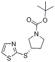 (S)-3-(Thiazol-2-ylsulfanyl)-pyrrolidine-1-carboxylic acid tert-butyl ester 结构式