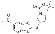 (S)-3-(6-Nitro-benzothiazol-2-ylsul
fanyl)-pyrrolidine-1-carboxylic aci
d tert-butyl ester