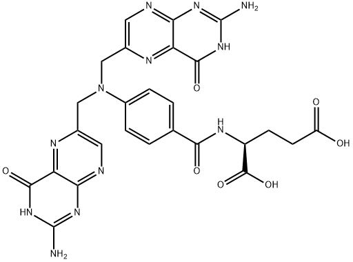 (2S)-2-[[4-[Bis[(2-aMino-4-oxo-1,4-dihydropteridin-6-yl)Methyl]aMino]benzoyl]aMino]pentanedioic Acid Structure