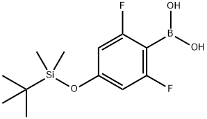 4-(t-Butyldimethylsilyloxy)-2,6-difluorophenylboronic acid Struktur