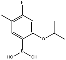 4-Fluoro-2-isopropoxy-5-methylphenylboronic acid, 2096336-36-4, 结构式