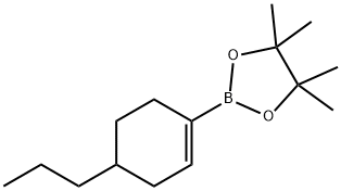 4,4,5,5-Tetramethyl-2-(4-propylcyclohex-1-enyl)-1,3,2-dioxaborolane 结构式