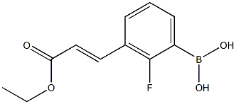 (E)-3-(3-Ethoxy-3-oxoprop-1-enyl)-2-fluorophenylboronic acid,2096353-43-2,结构式