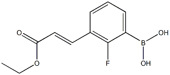 (E)-3-(3-Ethoxy-3-oxoprop-1-enyl)-2-fluorophenylboronic acid Struktur