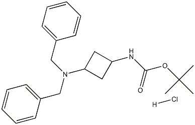 tert-butyl 3-(dibenzylaMino)cyclobutylcarbaMate hydrochloride Structure