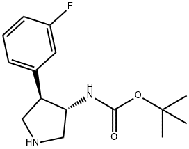 tert-Butyl (3S,4R)-4(3-Fluorophenyl)pyrrolidin-3-ylcarbaMate Structure