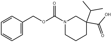 1-Cbz-3-isopropylpiperidine-3-carboxylic Acid Struktur