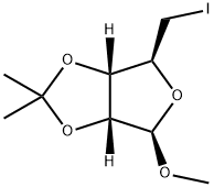 (3AS,4S,6R,6AR)-4-(碘甲基)-6-甲氧基-2,2-二甲基四氢呋喃并[3,4-D][1,3]二噁戊环, 38838-06-1, 结构式