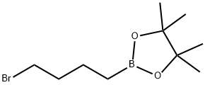 2-(4-broMobutyl)-4,4,5,5-tetraMethyl-1,3,2-dioxaborolane 化学構造式