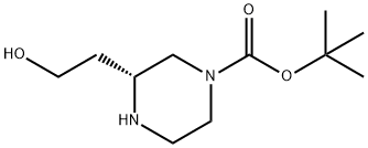 (3R)-3-(2-羟基乙基)-1-哌嗪羧酸叔丁酯 结构式