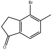4-ブロモ-5-メチル-2,3-ジヒドロ-1H-インデン-1-オン 化学構造式