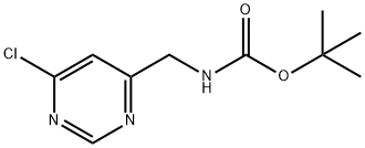 N-[(6-氯嘧啶-4-基)甲基]氨基甲酸 叔丁酯 结构式