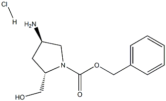 (2S,4R)-1-CBZ-2-hydroxyMethyl-4-aMino Pyrrolidine-HCl Structure