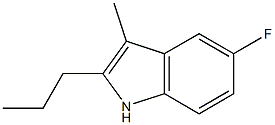 5-Fluoro-3-Methyl-2-propyl-1H-indole 结构式