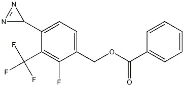 2-Fluoro-4-(3-trifluoroMethyl)-3H-diazirin-3-ylbenzyl Benzoate Struktur
