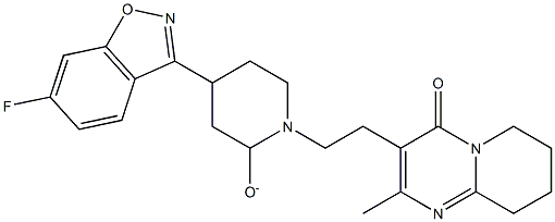 3-[2-[4-(6-Fluoro-1,2-benzisoxazol-3-yl-2-oxido)-1-piperidinyl]ethyl]-6,7,8,9-tetrahydro-2-Methyl-4H-pyrido[1,2-a]pyriMidin-4-one Struktur