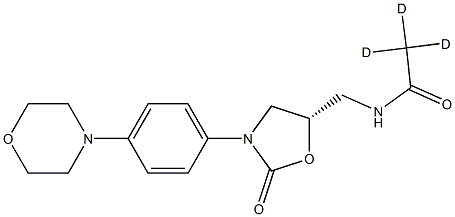 N-[[(5S)-3-[4-(4-Morpholinyl)phenyl]-2-oxo-5-oxazolidinyl]Methyl]acetaMide-d3 化学構造式