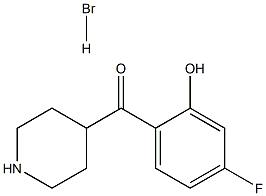 (4-Fluoro-2-hydroxyphenyl)-4-piperidinyl-Methanone HydrobroMide Structure