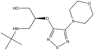 (2S)-3-[(1,1-DiMethylethyl)aMino]-2-[[4-(Morpholin-4-yl)-1,2,5-thiadiazol-3-yl]oxy]propan-1-ol Struktur
