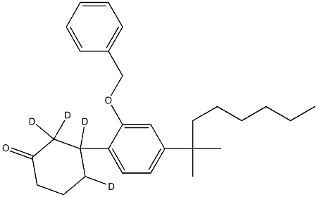 3-[4-(1,1-DiMethylheptyl)-2-(phenylMethoxy)phenyl]cyclohexanone-d4 Structure