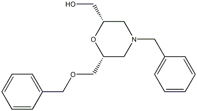 ((2S,6R)-4-benzyl-6-(benzyloxyMethyl)Morpholin-2-yl)Methanol 化学構造式