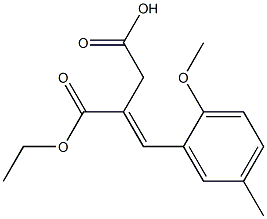 (E)-3-(ethoxycarbonyl)-4-(2-Methoxy-5-Methylphenyl)but-3-enoic acid Struktur