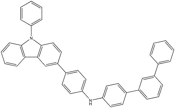 N-(4-(9-phenyl-9H-carbazol-3-yl)phenyl)-[1,1':3',1''-terphenyl]-4-aMine Structure