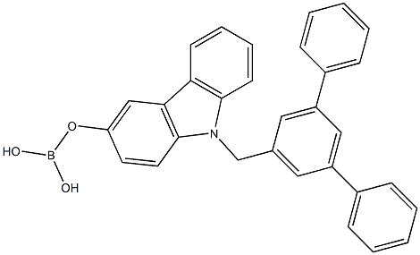 N-((3,5-diphenyl) benzyl)-3-carbazoleboric acid Structure