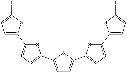 2-iodo-5-(5-(5-(5-(5-iodothiophen-2-yl)thiophen-2-yl)thiophen-2-yl)thiophen-2-yl)thiophene Structure