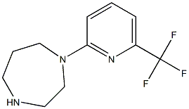 1-(6-三氟甲基-2-吡啶基)-1,4-二氮杂环庚烷, , 结构式