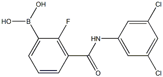3-(3,5-二氯苯氨基甲酰)-2-氟苯硼酸,97% 结构式