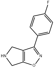 3-(4-Fluoro-phenyl)-5,6-dihydro-4H-pyrrolo[3,4-d]isoxazole Struktur
