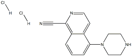 5-(piperazin-1-yl)isoquinoline-1-carbonitrile dihydrochloride Structure