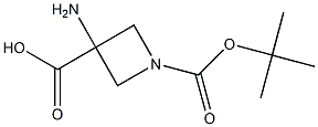 3-aMino-1-(tert-butoxycarbonyl)azetidine-3-carboxylic acid Structure