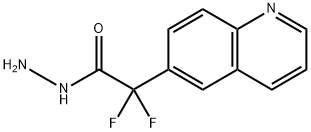 Difluoro-quinolin-6-yl-acetic acid hydrazide, 943541-39-7, 结构式