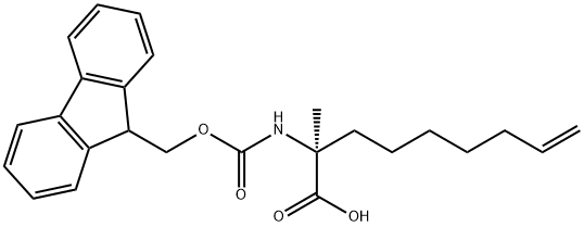 (S)-FMOC-2-(6-庚烯基)丙氨酸,1311933-83-1,结构式