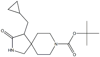 tert-butyl 4-(cyclopropylMethyl)-3-oxo-2,8-diazaspiro[4.5]decane-8-carboxylate Structure