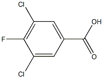 3,5-Dichloro-4-fluorobenzoic acid 化学構造式