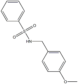 N-(4-メトキシベンジル)ベンゼンスルホンアミド 化学構造式
