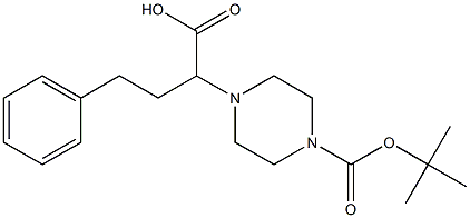2-(4-(tert-butoxycarbonyl)piperazin-1-yl)-4-phenylbutanoicacid Struktur