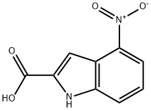 4-硝基-1H-吲哚-2-羧酸, 16732-60-8, 结构式