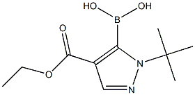 1-tert-butyl-4-(ethoxycarbonyl)-1H-pyrazol-5-ylboronic acid Struktur