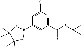 tert-Butyl 6-chloro-4-(4,4,5,5-tetramethyl-1,3,2-dioxaborolan-2-yl)picolinate Struktur