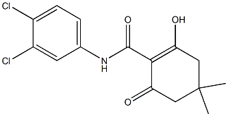 N-(3,4-Dichlorophenyl)-2-hydroxy-4,4-dimethyl-6-oxocyclohex-1-ene-1-carboxamide,,结构式