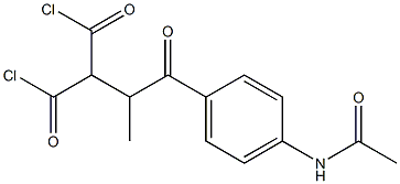 2-(1-(4-acetaMidophenyl)-1-oxopropan-2-yl)Malonyl dichloride Structure