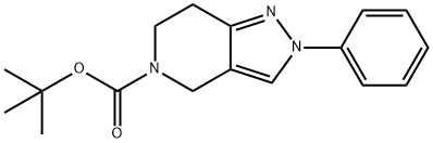 2-苯基-4H,6H,7H-吡唑并[4,3-C]吡啶-5-羧酸叔丁基酯, 1310796-20-3, 结构式