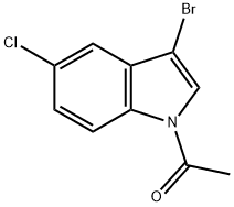 1-乙酰基-3-溴-5-氯吲哚, 1375064-56-4, 结构式