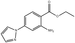 2-氨基-4-(1-吡唑基)苯甲酸乙酯,1375064-68-8,结构式