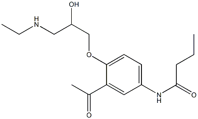 N-[3-Acetyl-4-[(2RS)-3-(ethylaMino)-2-hydroxypropoxy]-phenyl]butanaMide Structure